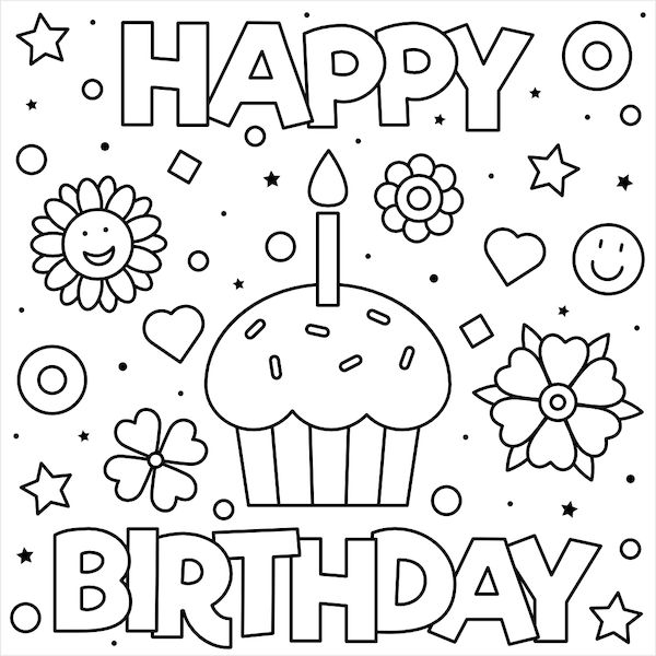 Free Printable Birthday Cards for Everyone | Happy birthday coloring pages, Birthday  coloring pages, Free printable birthday cards