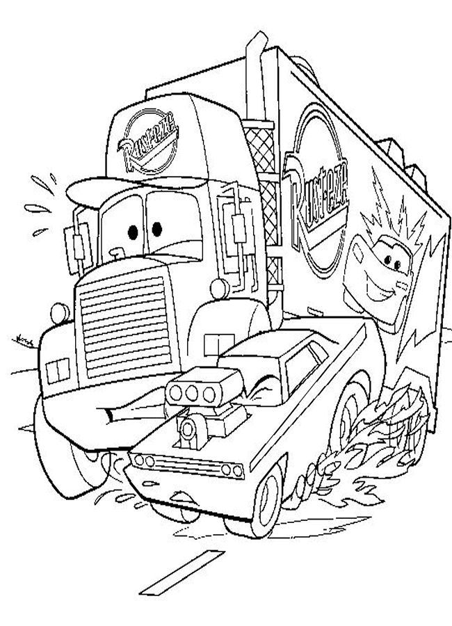 Free Truck And Cars Coloring Pages To Print - VoteForVerde.com