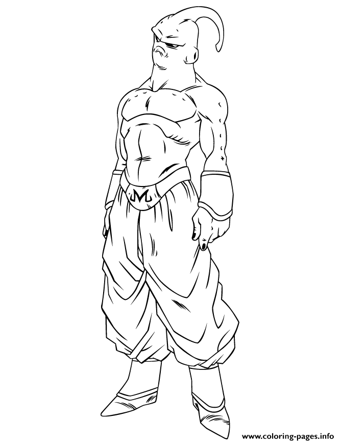 Print dragon ball z super buu coloring page Coloring pages