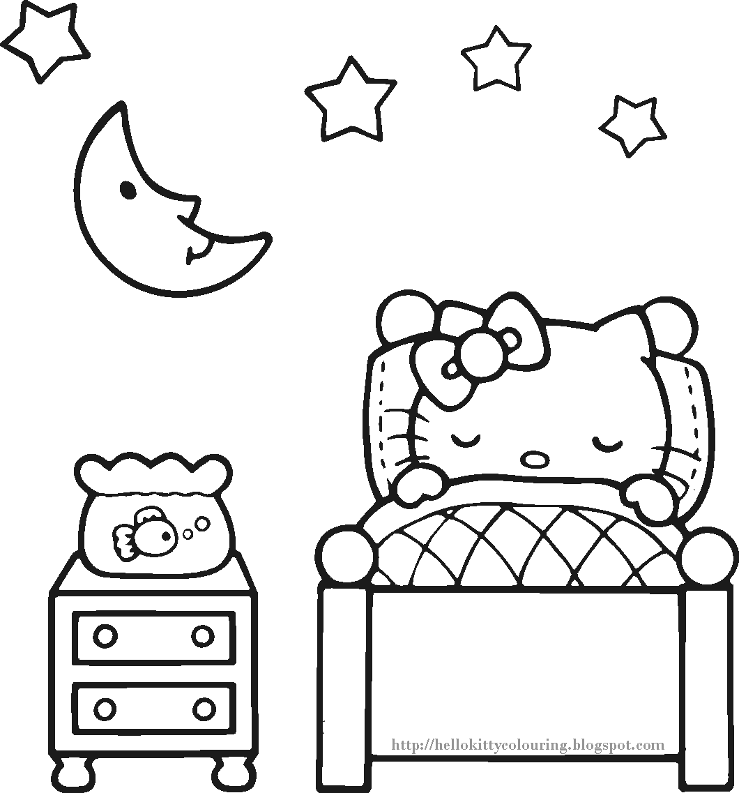 HELLO KITTY COLORING PAGES   Coloring Home