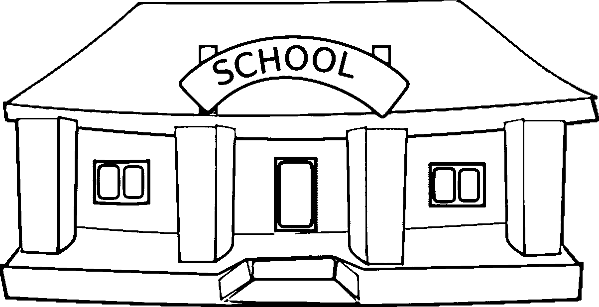 School Building 3 Coloring Page | Wecoloringpage