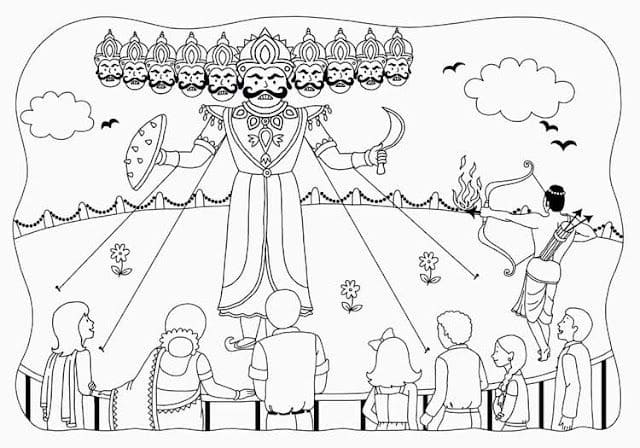 How to Draw Happy Dussehra Color Greeting Drawing Step by Ste - video  Dailymotion