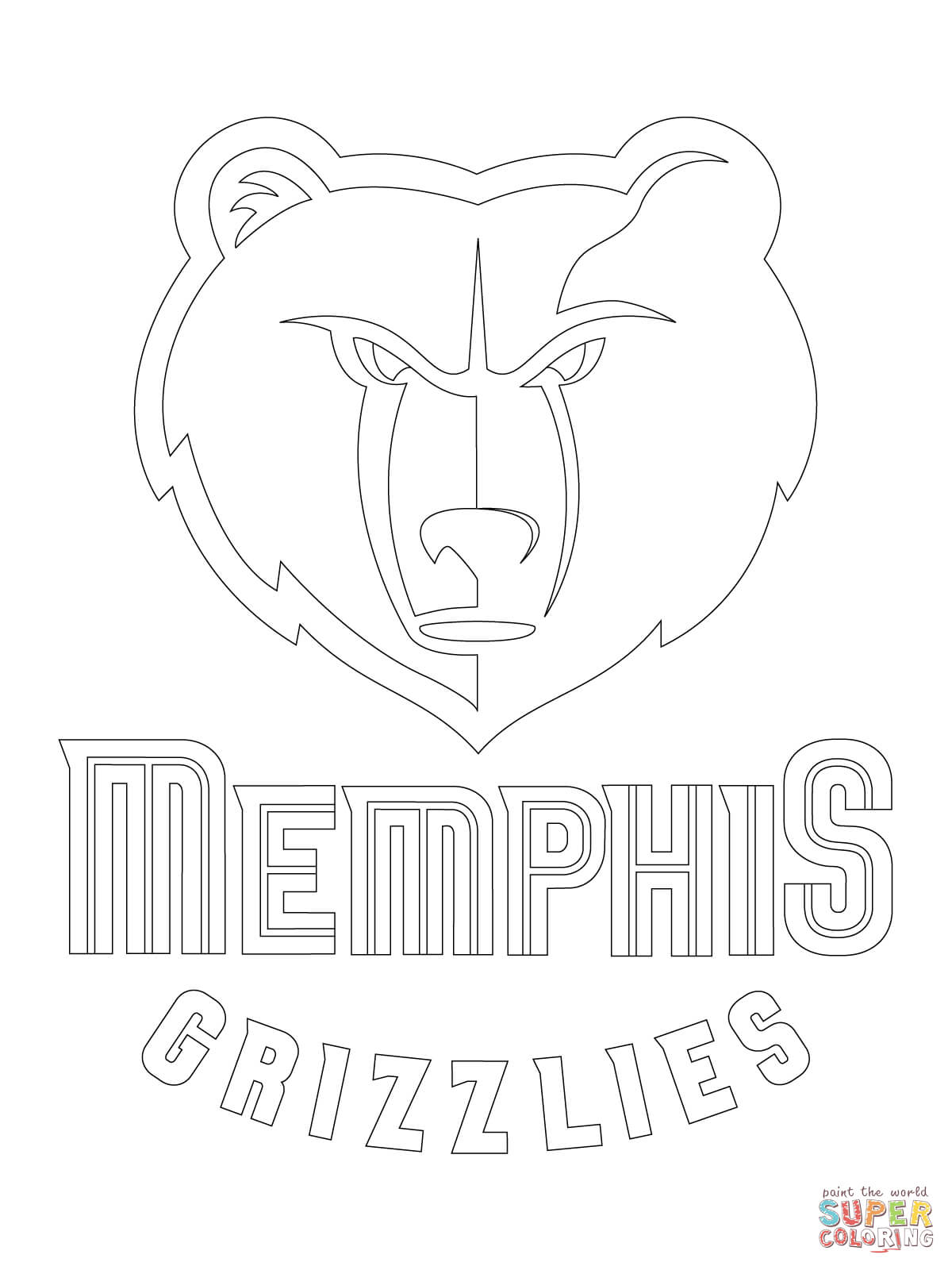 Memphis Grizzlies Logo coloring page | Free Printable Coloring Pages