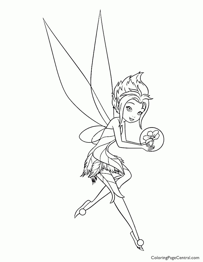 Tinkerbell – Periwinkle 04 Coloring Page | Coloring Page Central