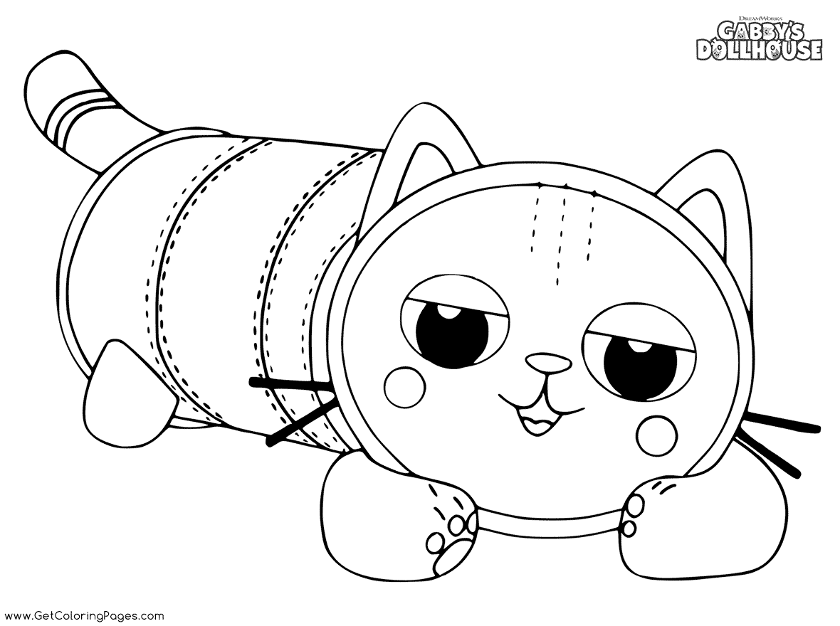 Pillow Cat Gabby's Dollhouse Coloring Pages - Get Coloring Pages