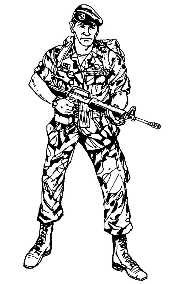 Cool Military Soldier Coloring Pages | Color Luna