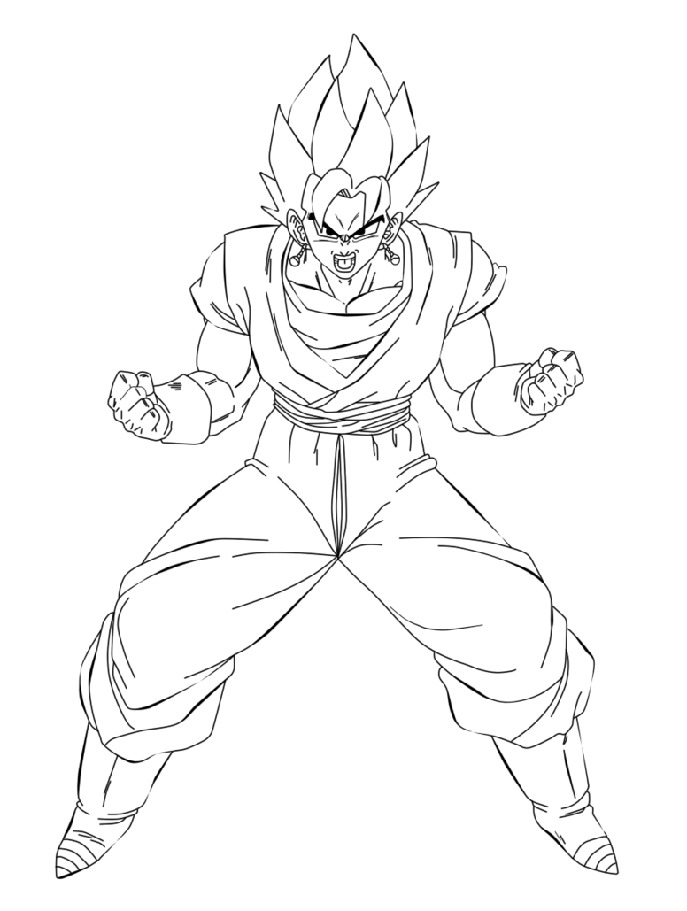 The best free Vegito coloring page images. Download from 20 ...