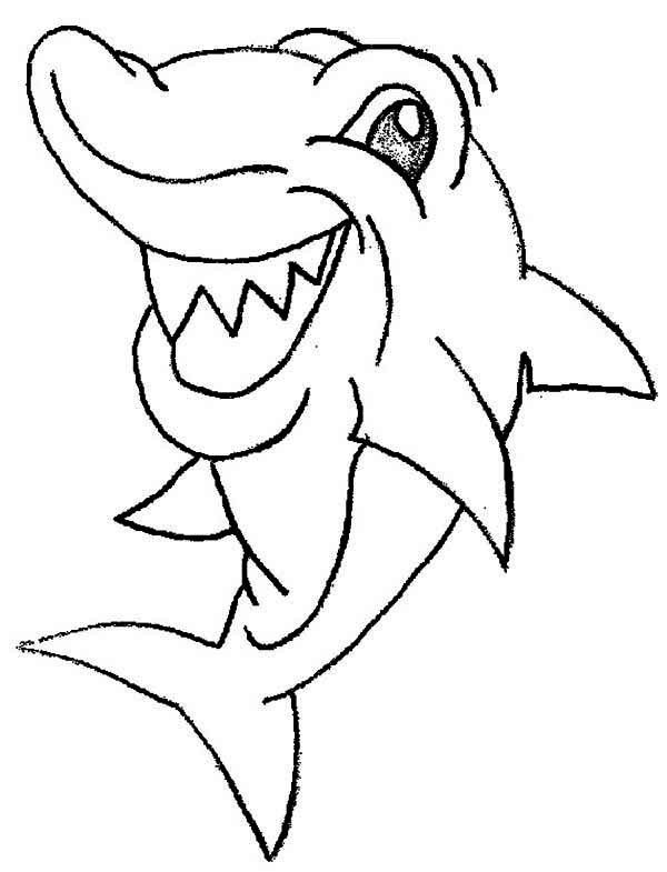 Simple Shark Coloring Pages