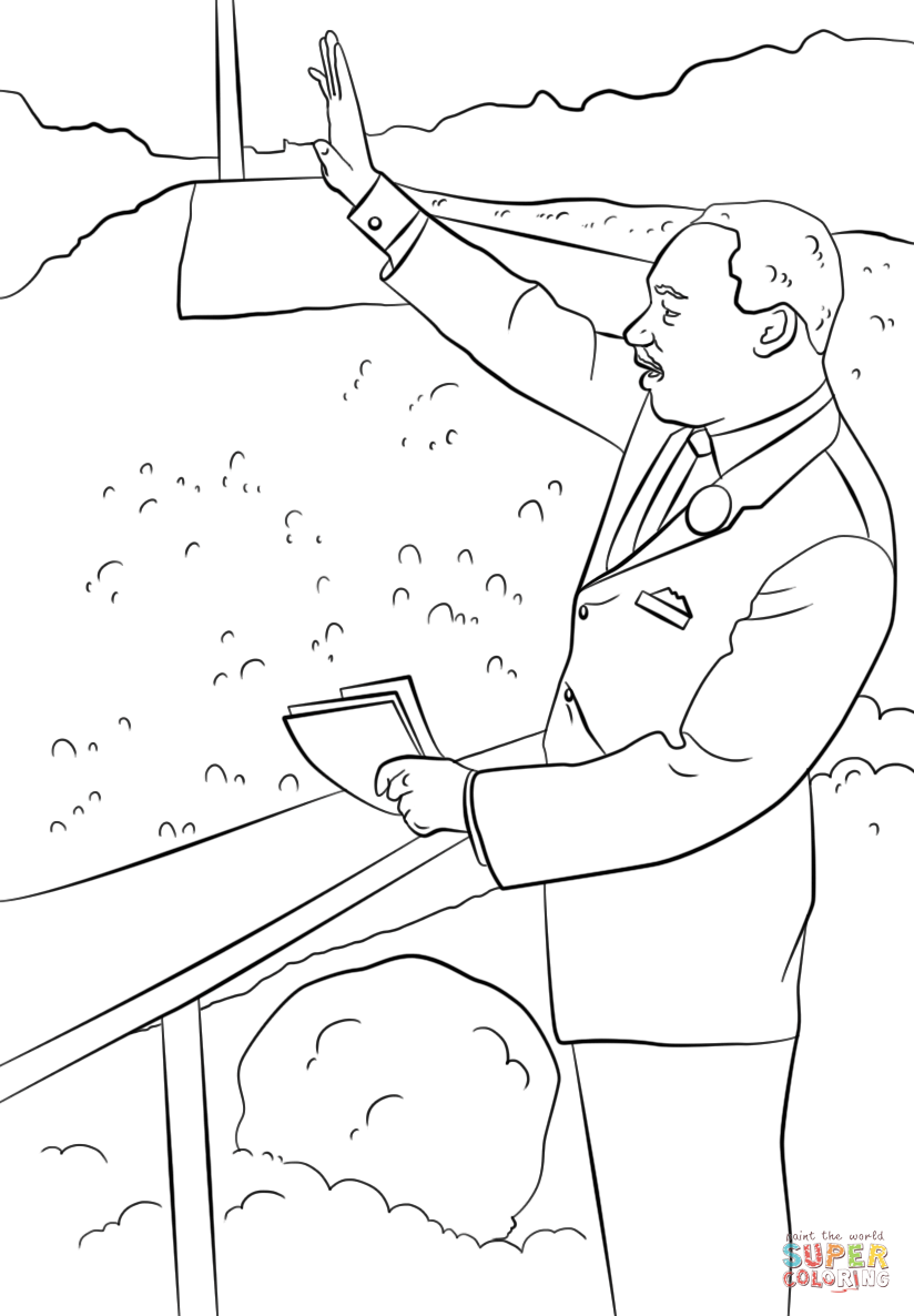 Martin Luther King I Have a Dream coloring page