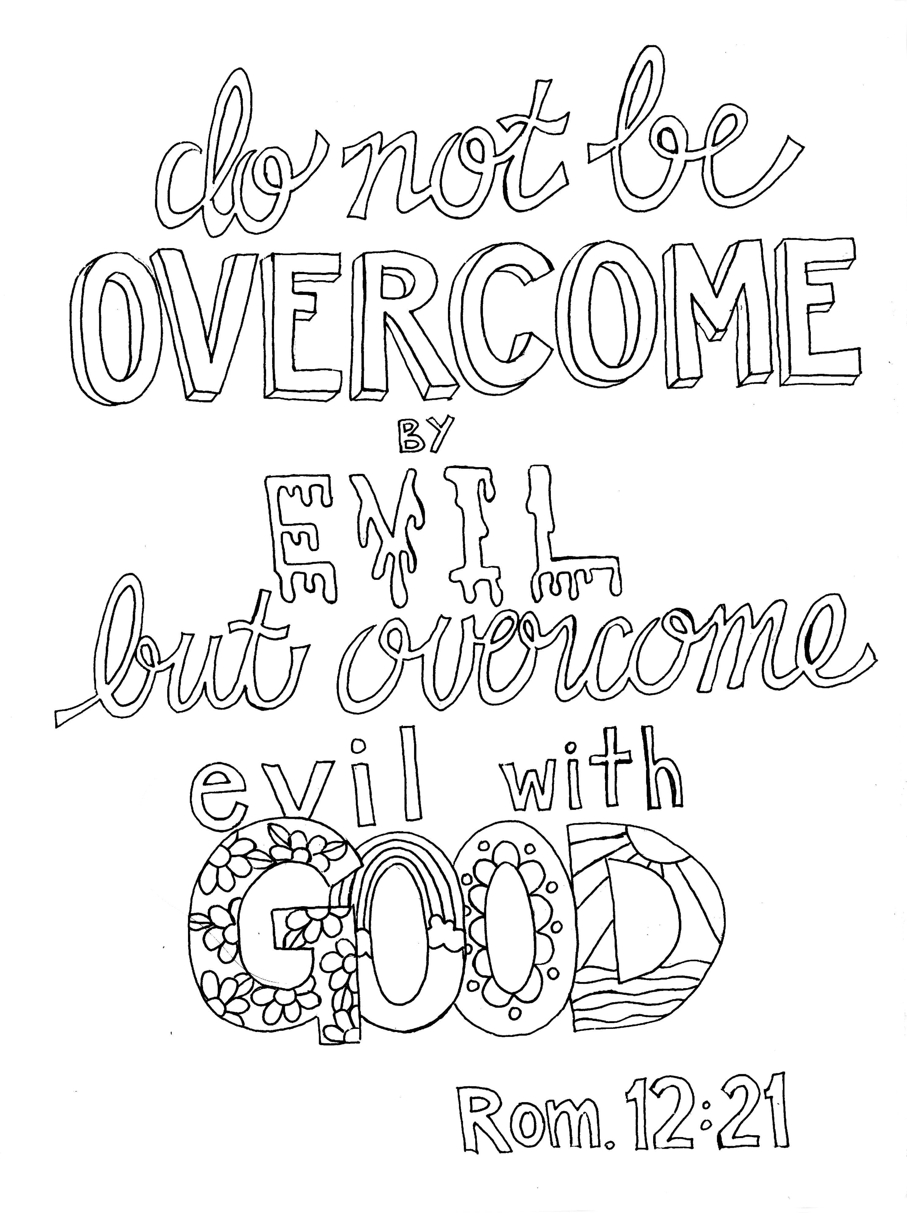 Romans 12:21 Coloring Page – From Victory Road