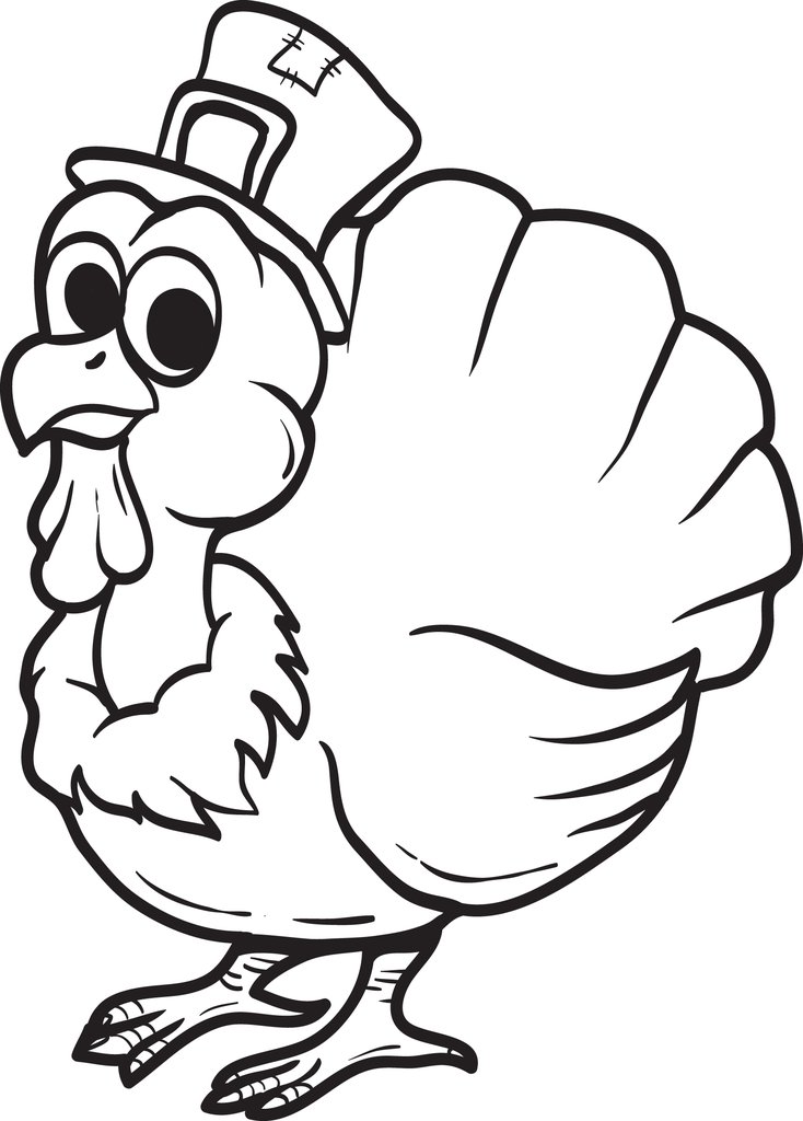Printable Thanksgiving Turkey Coloring Page for Kids #7 – SupplyMe