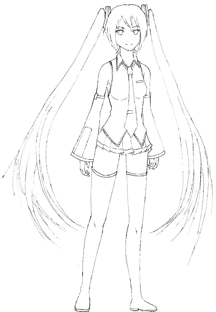 The best free Miku coloring page images. Download from 96 ...