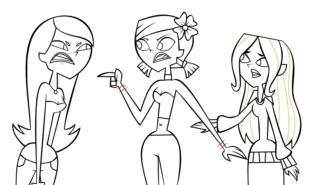 Total Drama Coloring Pages Home Sketch Coloring Page.
