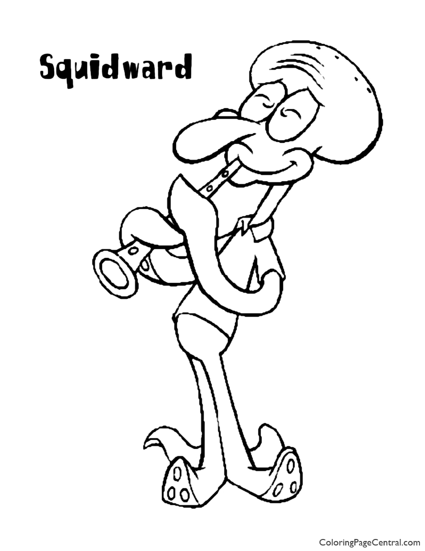 Squidward Tentacles Coloring Pages - Coloring Home