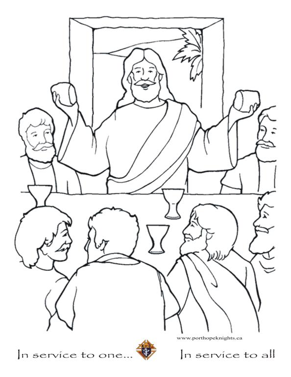 The Last Supper Coloring Page - Coloring Home