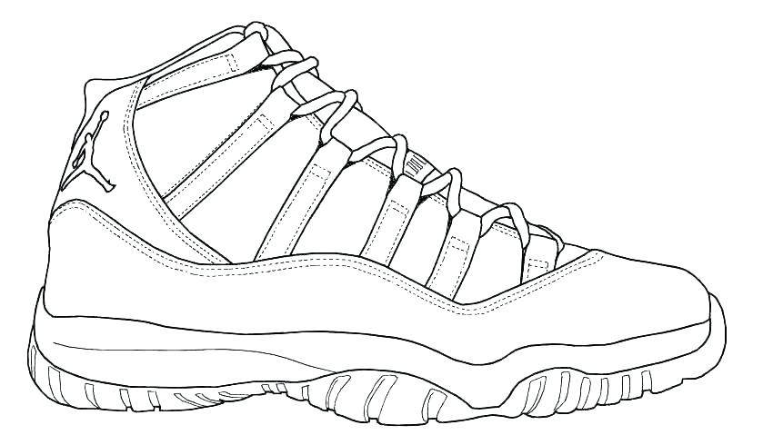 Nike Shoes Drawing At PaintingValley.com | Explore - Coloring Home