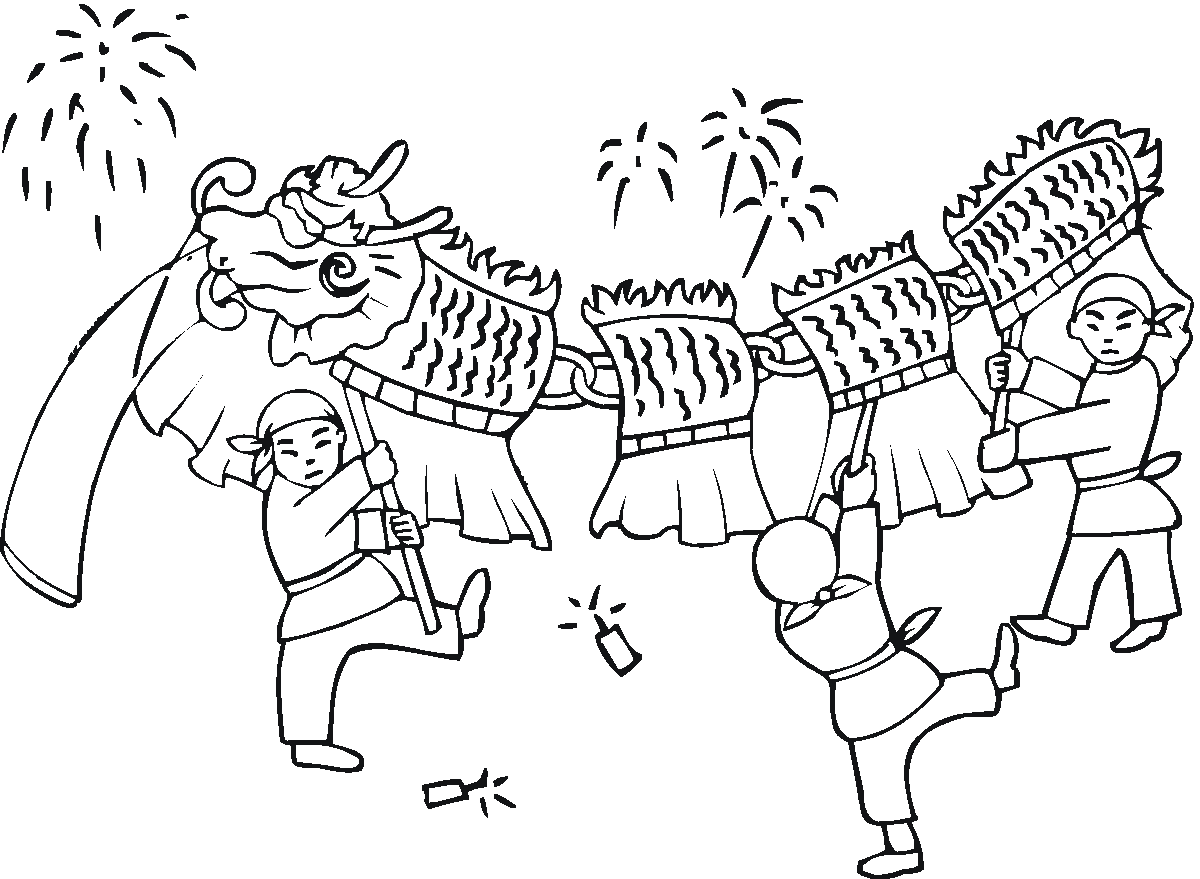 Chinese New Year Coloring Pages | Draw Coloring Pages - Coloring Kids