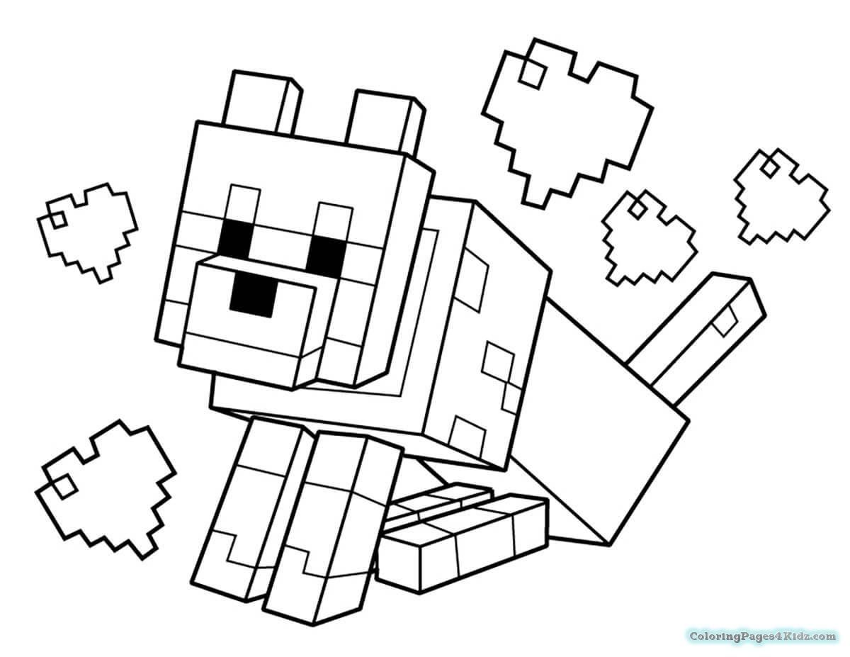 Minecraft Pig Coloring Pages Collection (Dengan gambar)