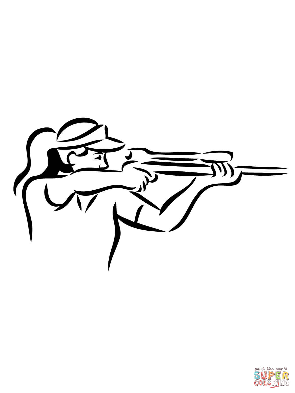 Shooting Sniper Rifle coloring page | Free Printable Coloring Pages
