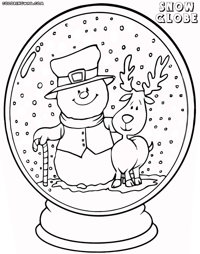 Snow globe coloring pages | Coloring pages to download and print