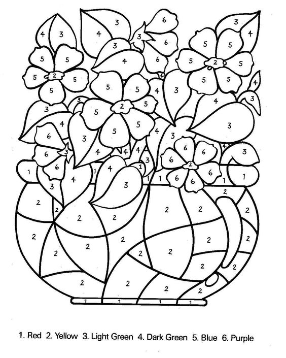 Colour By Numbers For Adults Coloring Pages - Coloring Home