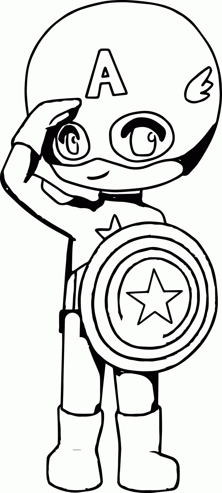 Captain America Face Coloring Pages - Coloring Home