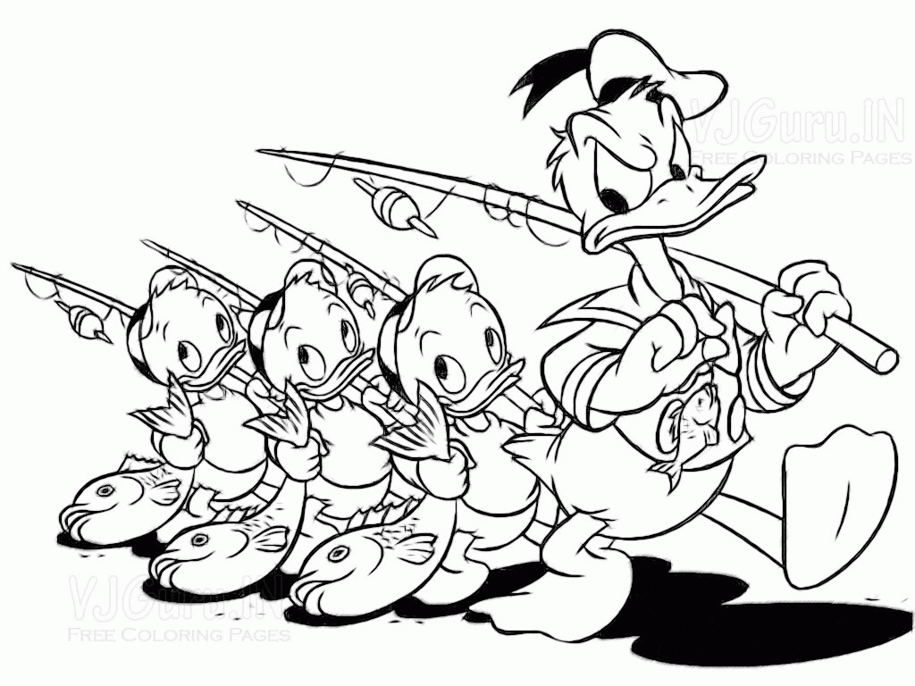 Donald Duck Coloring Pages To Print Out Mickey Mouse Donald Duck ...
