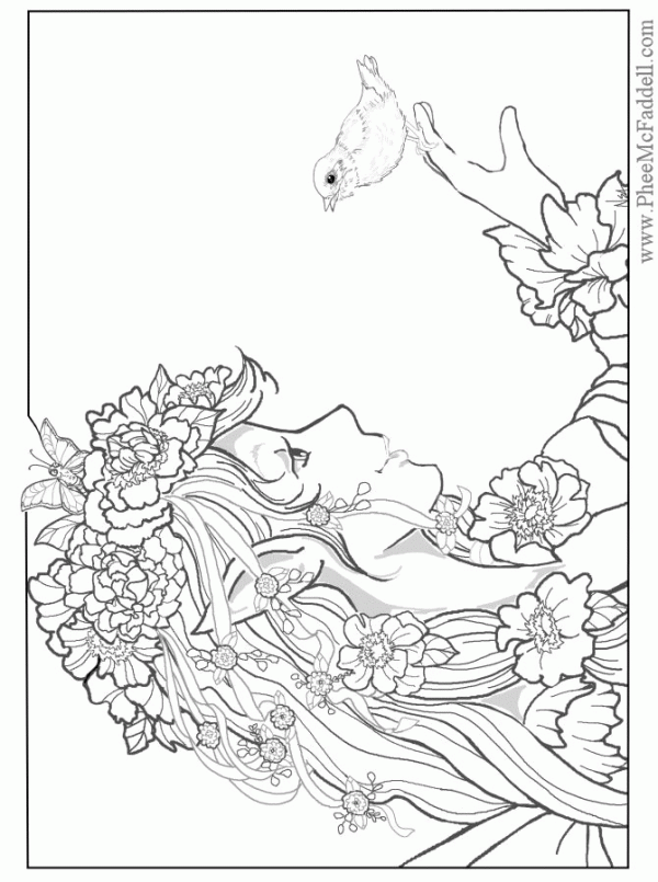 Adult Coloring Pages Mermaid - Coloring Home