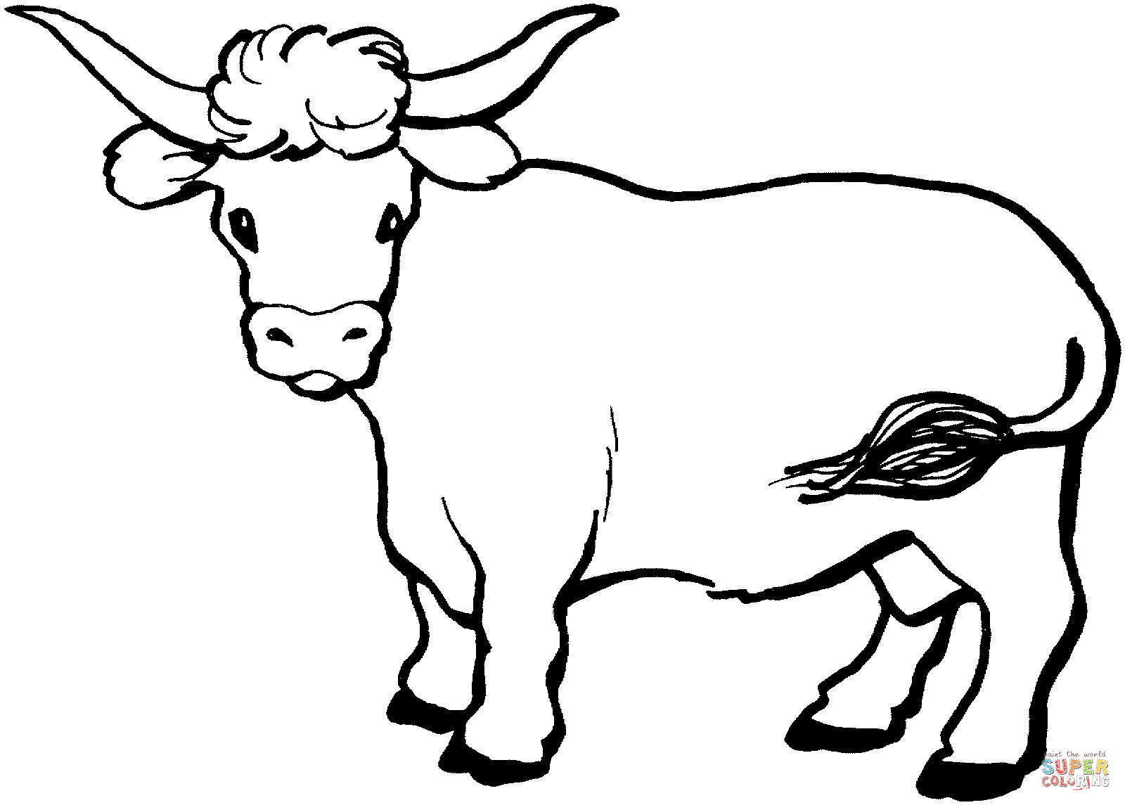 Cow 10 coloring page | Free Printable Coloring Pages