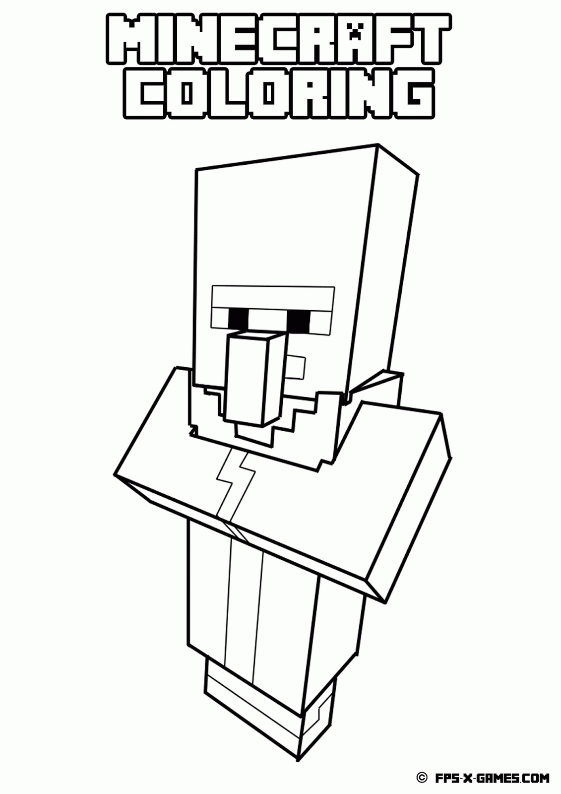 Minecraft Zombie Coloring Page Coloring Home