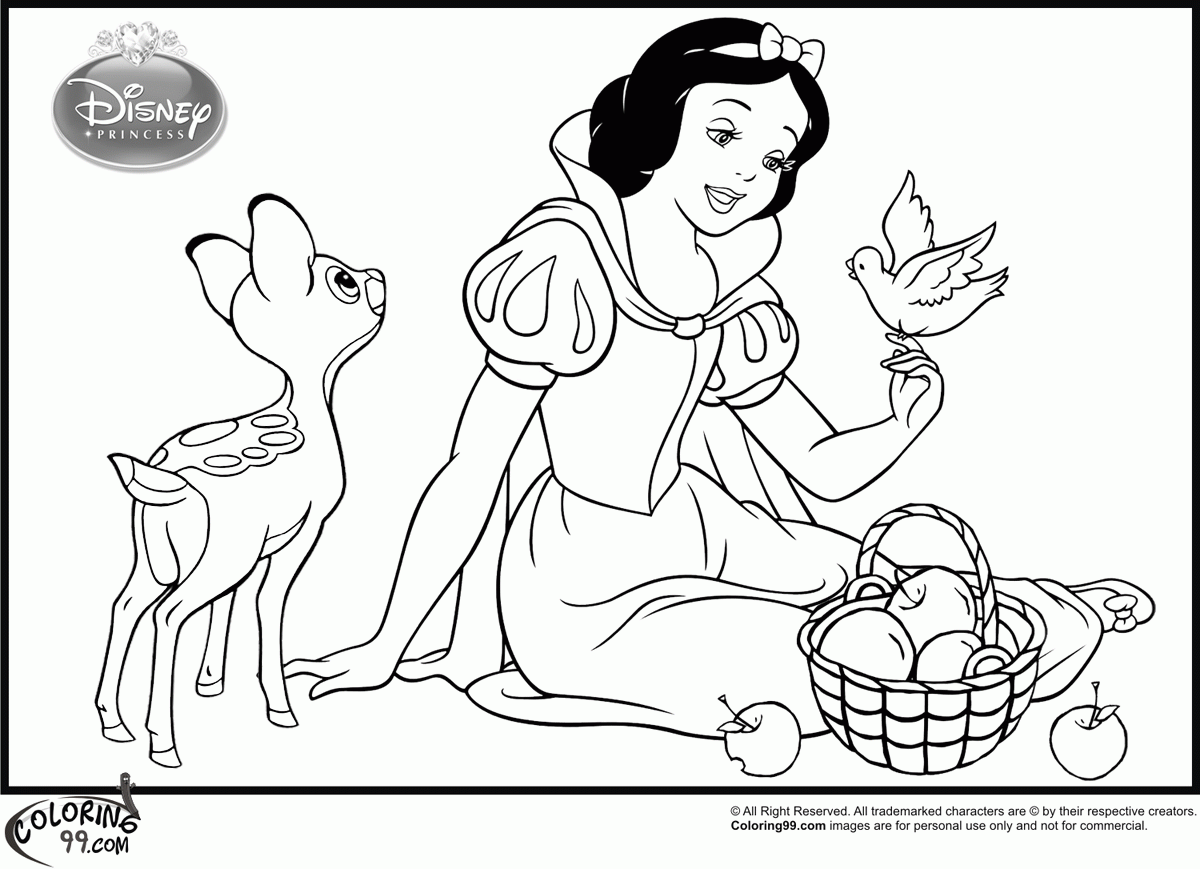 Disney Princess Coloring Pages Snow White And Prince   Coloring Home