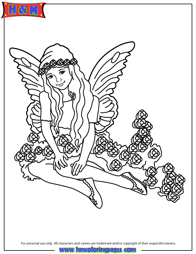 Tooth Fairy Girl Holding Star Wand Coloring Page | Free Printable 