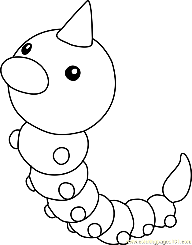 Weedle Pokemon Coloring Page for Kids - Free Pokemon Printable Coloring  Pages Online for Kids - ColoringPages101.com | Coloring Pages for Kids