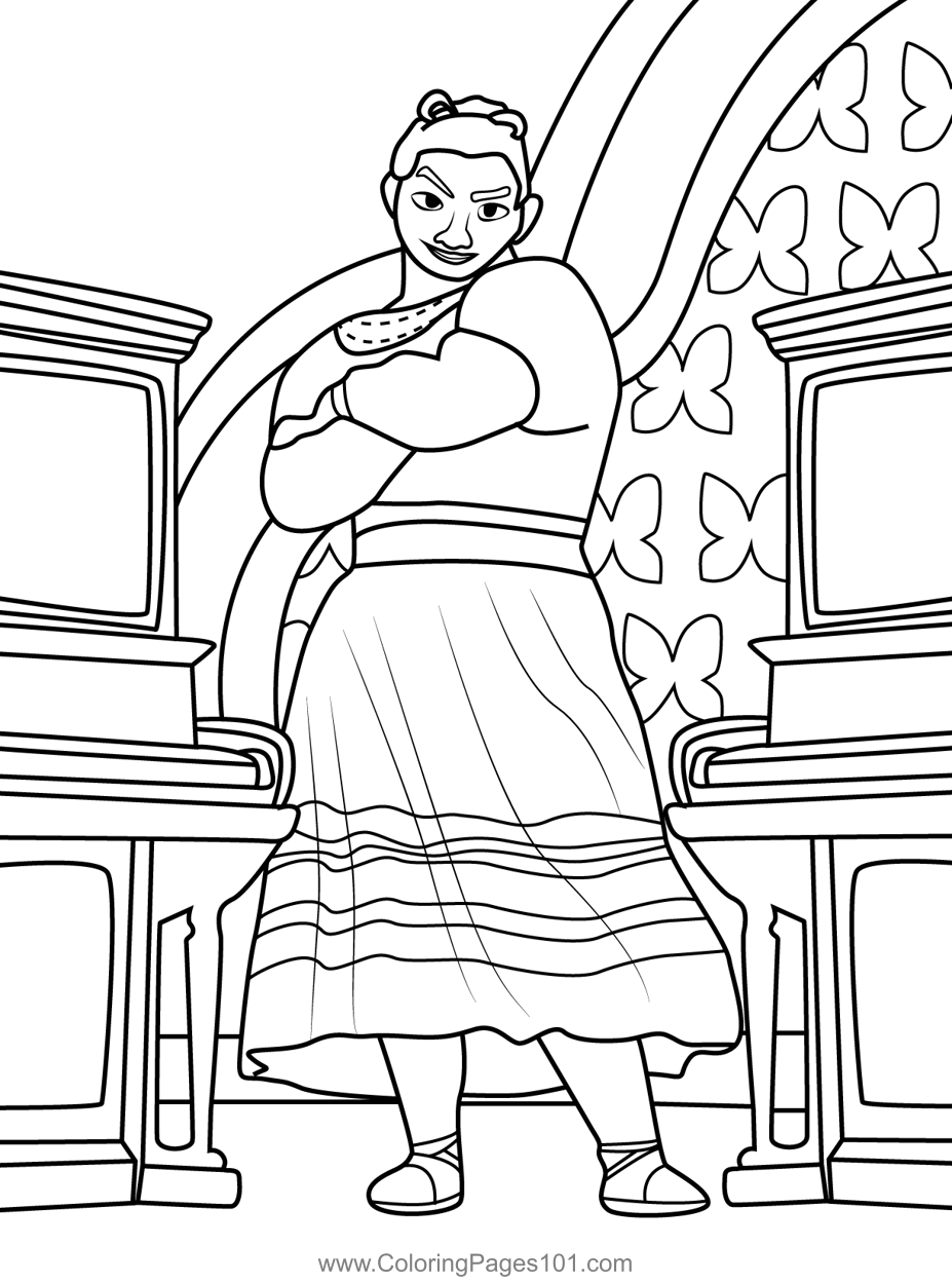 Luisa Madrigal Encanto Coloring Page for Kids - Free Encanto Printable Coloring  Pages Online for Kids - ColoringPages101.com | Coloring Pages for Kids