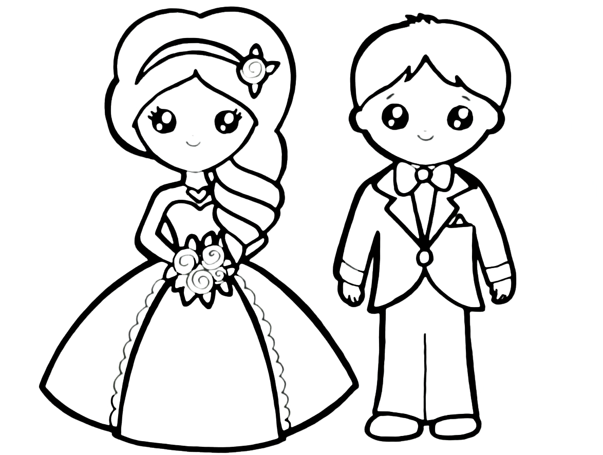 Coloring Pages The princess is getting married Print Free