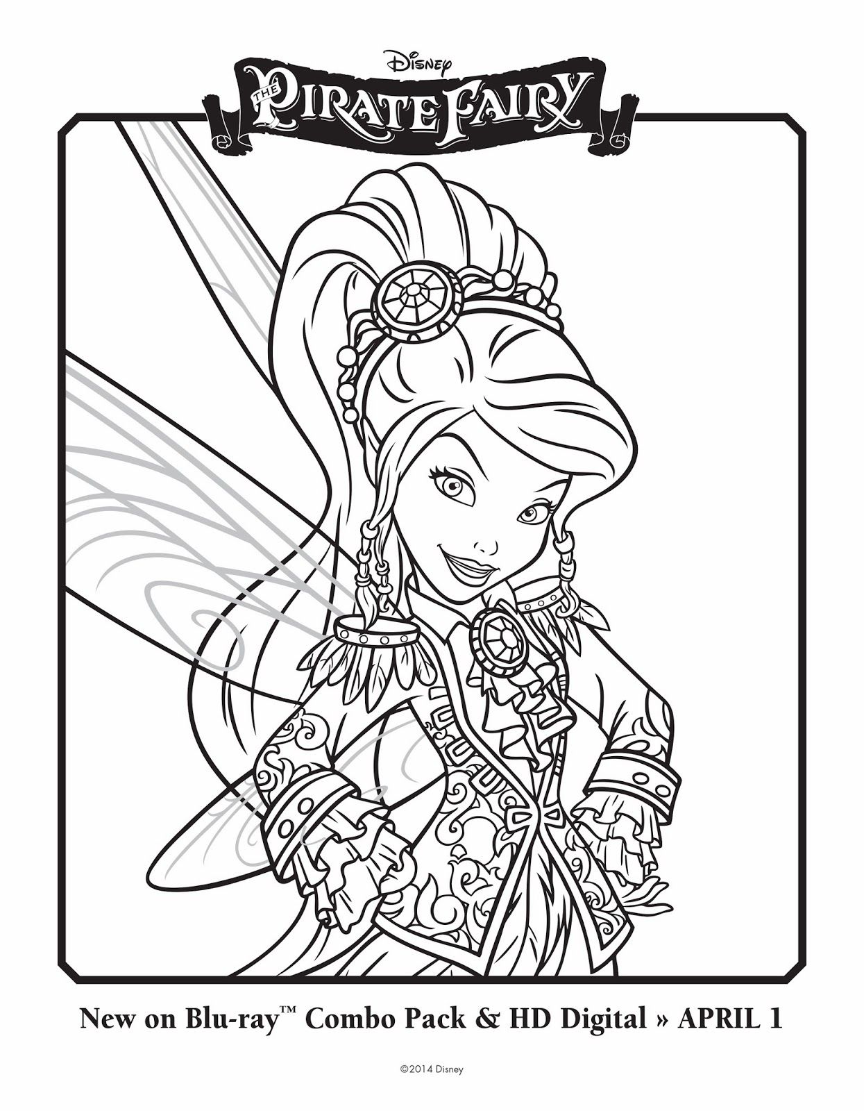 Tinkerbell Pirate Fairy Coloring Pages | Cooloring.com