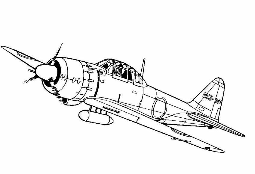 Kids-n-fun.com | 46 coloring pages of WWII Aircrafts