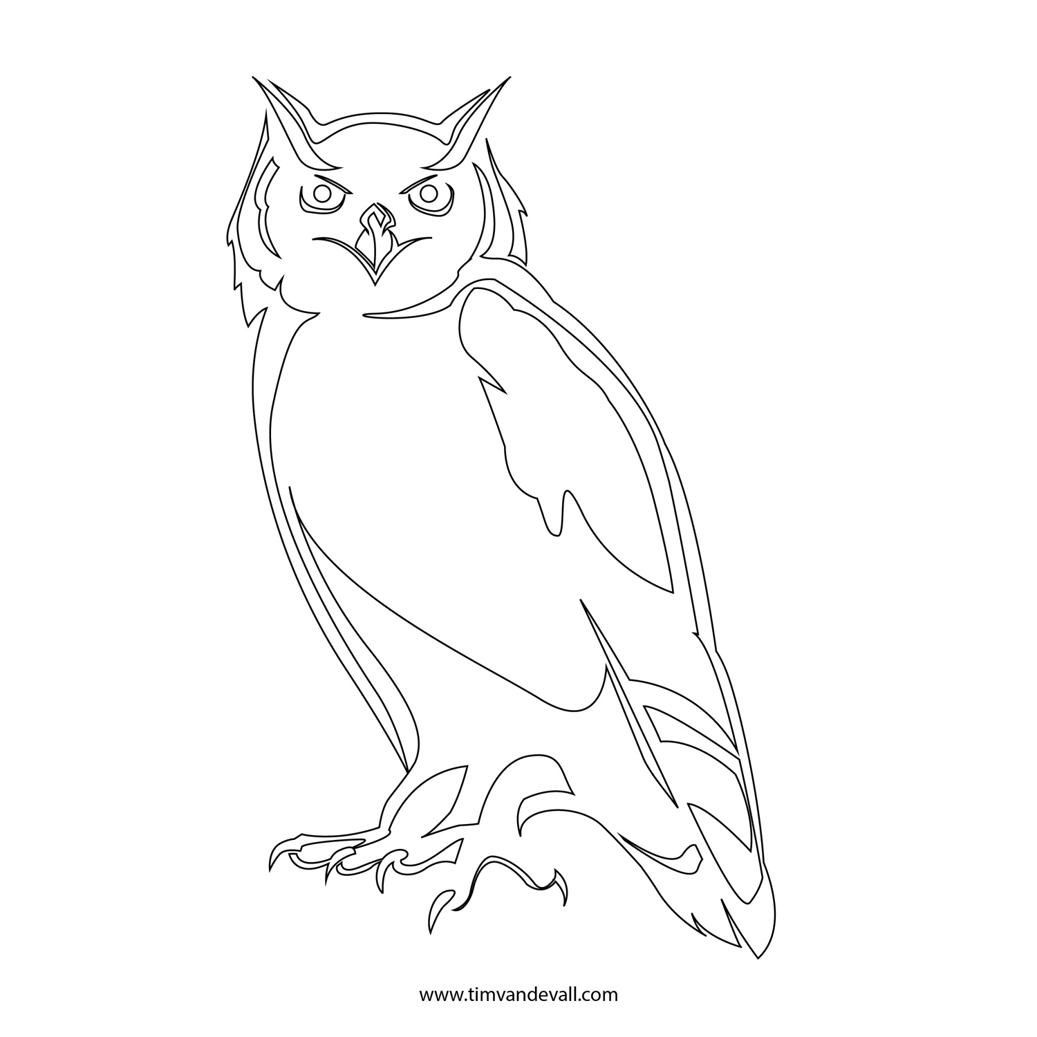 Owl Stencil Free Printable Outline