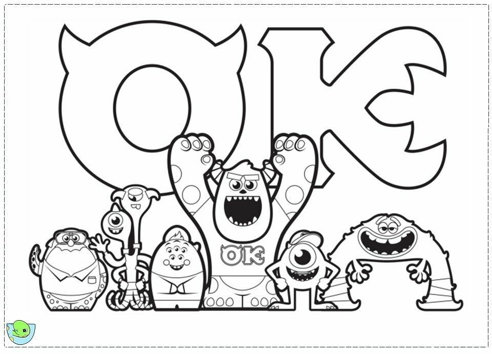 Monsters University Coloring page- DinoKids.org