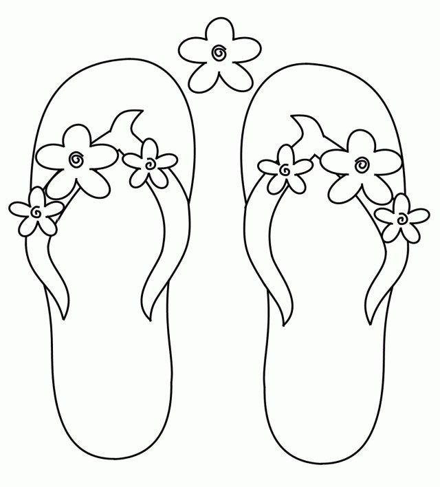 Wonderful Photo of Flip Flop Coloring Pages - entitlementtrap.com | Summer coloring  pages, Coloring pages, Beach coloring pages