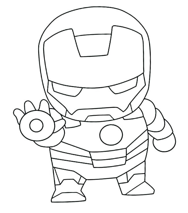 Cute Chibi Iron Man Coloring Page Printable Coloring Page For Kids ...