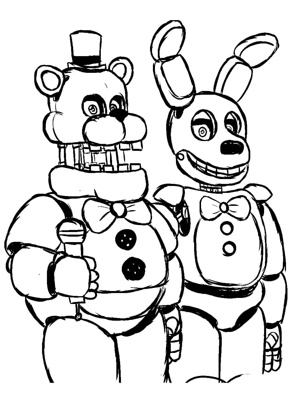 Five Nights Freddy Coloring Pages Sister Location Golden Ucn Phantom Cute  Fnaf Bonnie Withered Vr Nightmare 4 — oguchionyewu