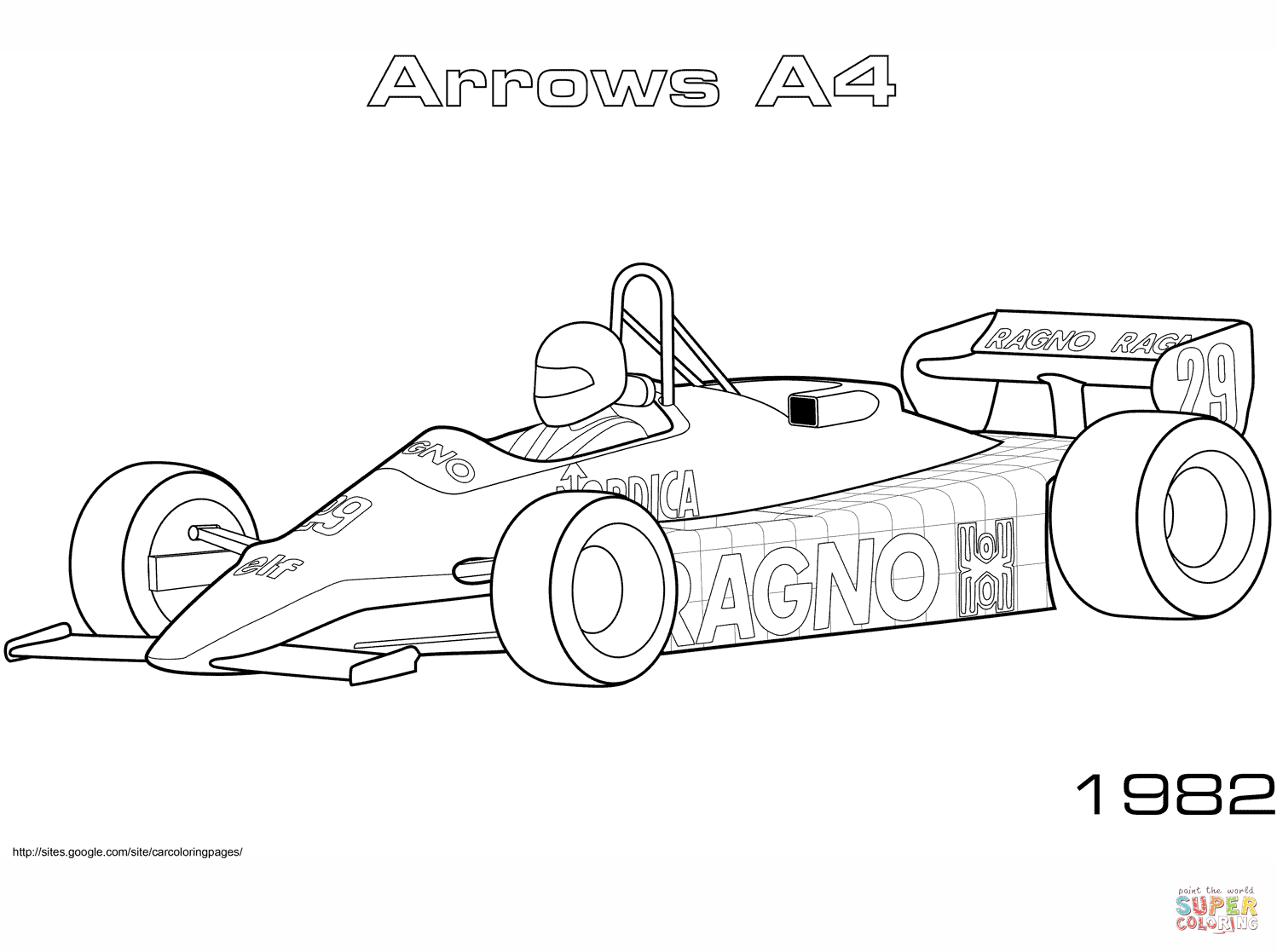 1982 Arrows A4 coloring page | Free Printable Coloring Pages
