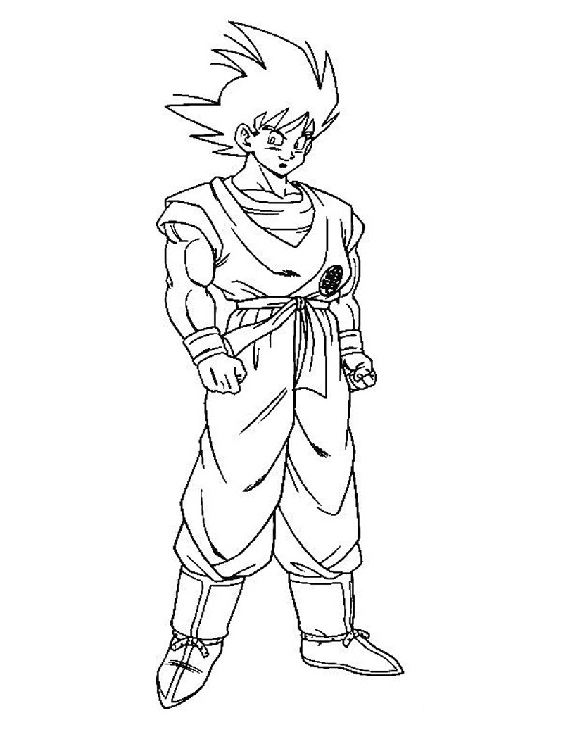 Printable Son Goku Coloring Page   Anime Coloring Pages   Coloring ...