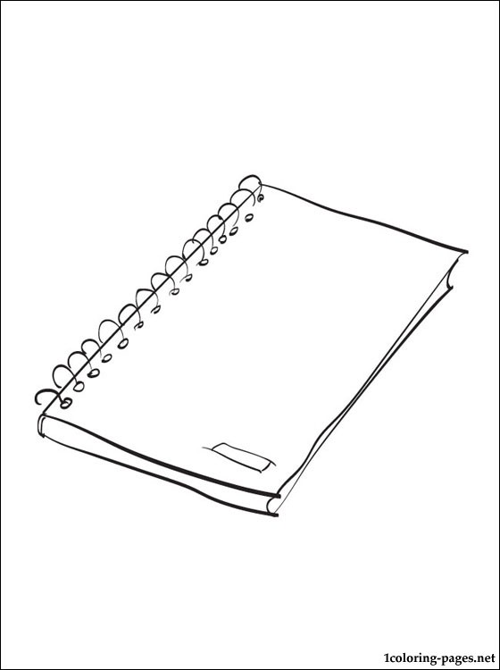 Notebook coloring page | Coloring pages