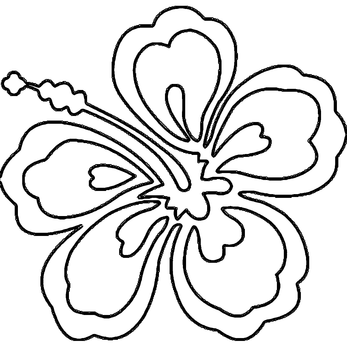 Coloring Pages Of Hawaiian Flowers Coloring Home
