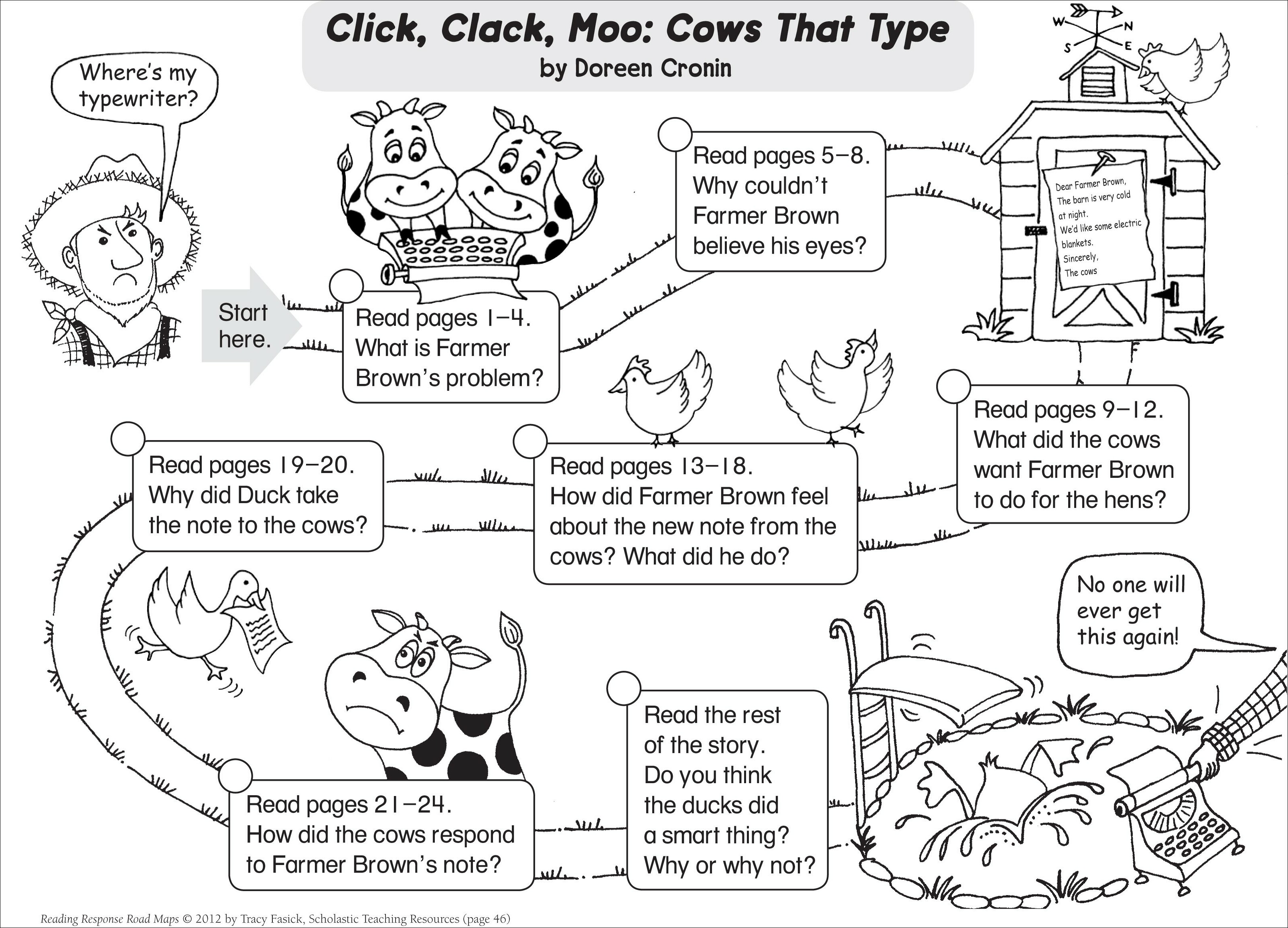 Click Clack Moo Coloring Page