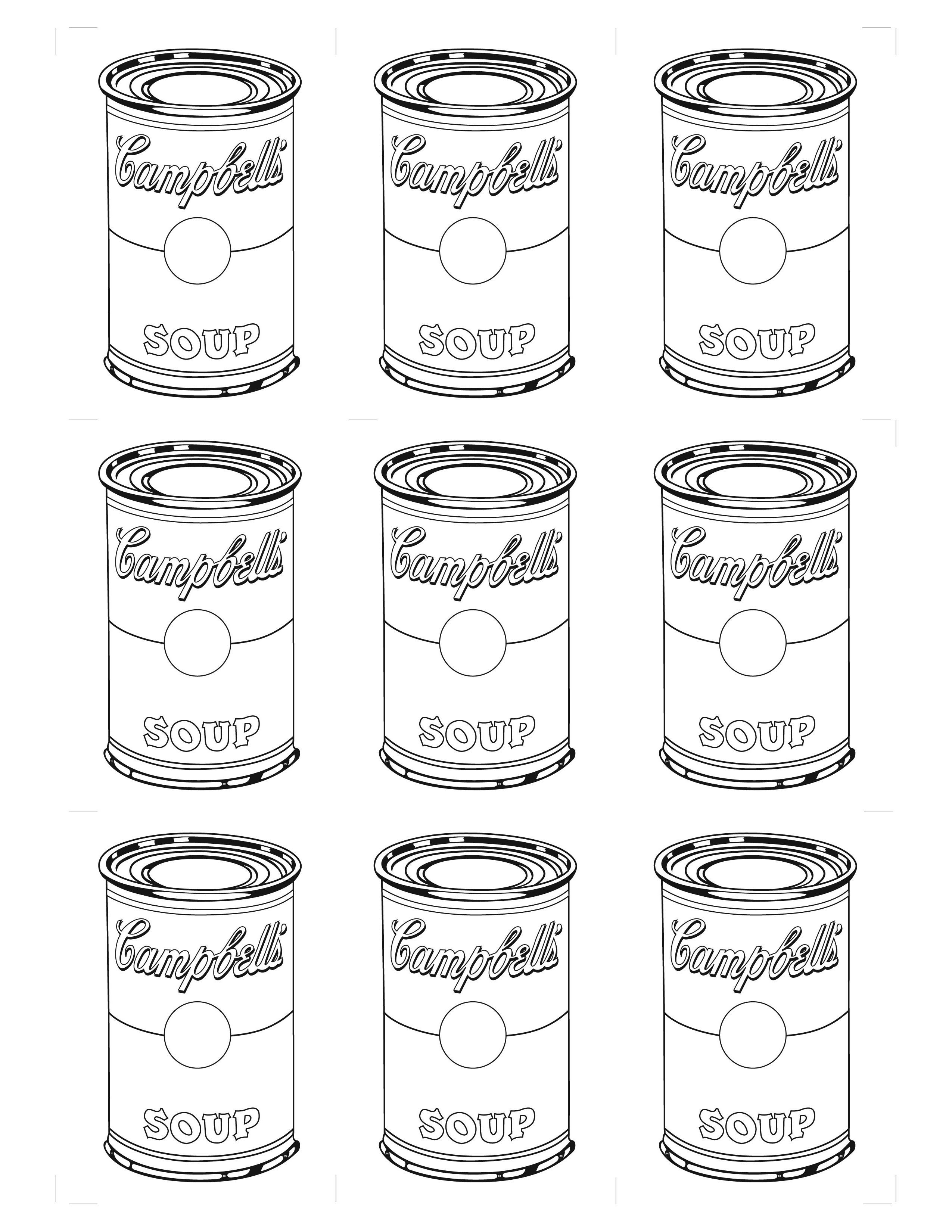 Andy Warhol Coloring Pages Free Coloring Home
