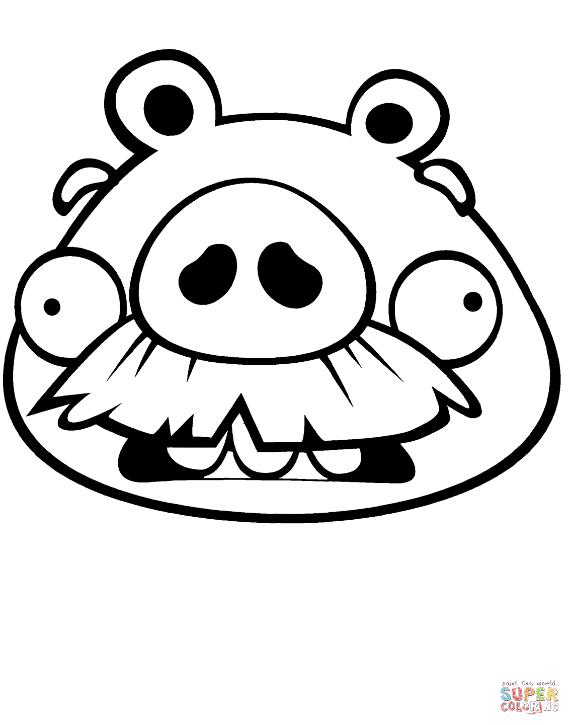 Moustache Pig coloring page | Free Printable Coloring Pages