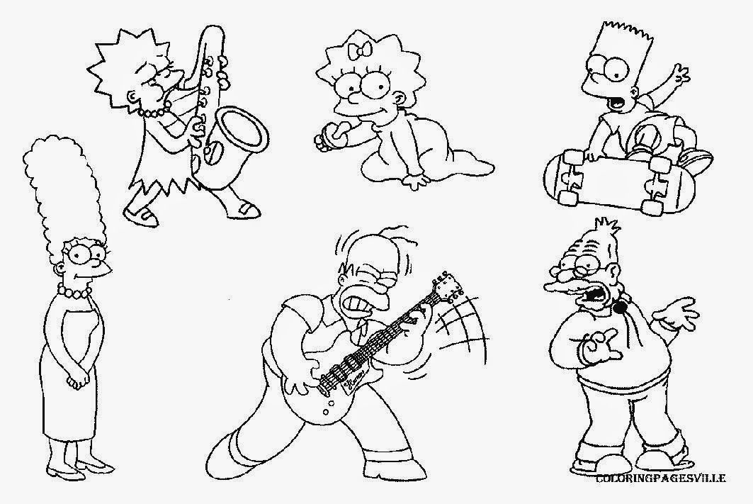 Simpsons Coloring Pages | Free Coloring Pages